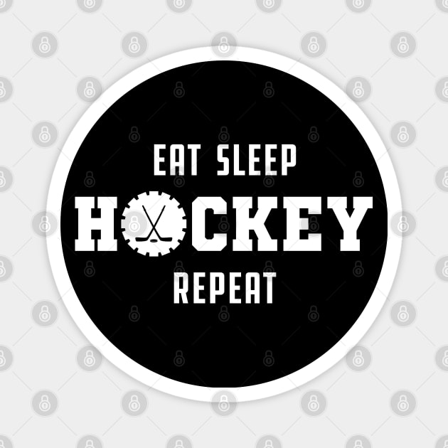 Hockey - Eat sleep hockey repeat Magnet by KC Happy Shop